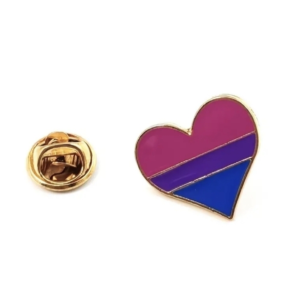 💐3 For $15💐🌈 PIN Rainbow & Bi & Pan Heart.    (sold individually) - Picture 3 of 4